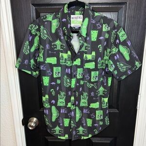 RSVLTS Beetlejuice Black and Green Graphic Shirt